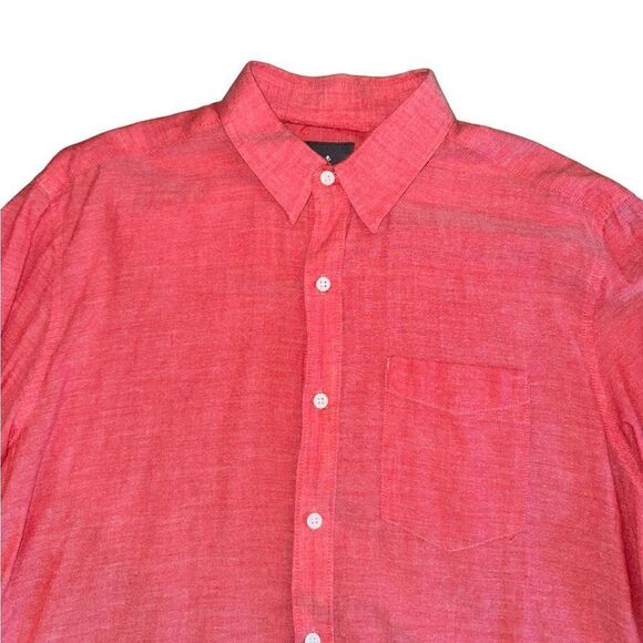 Hawking McGill Coral Long Sleeve 100% Cotton Button Down - Size Medium - Picture 2 of 5
